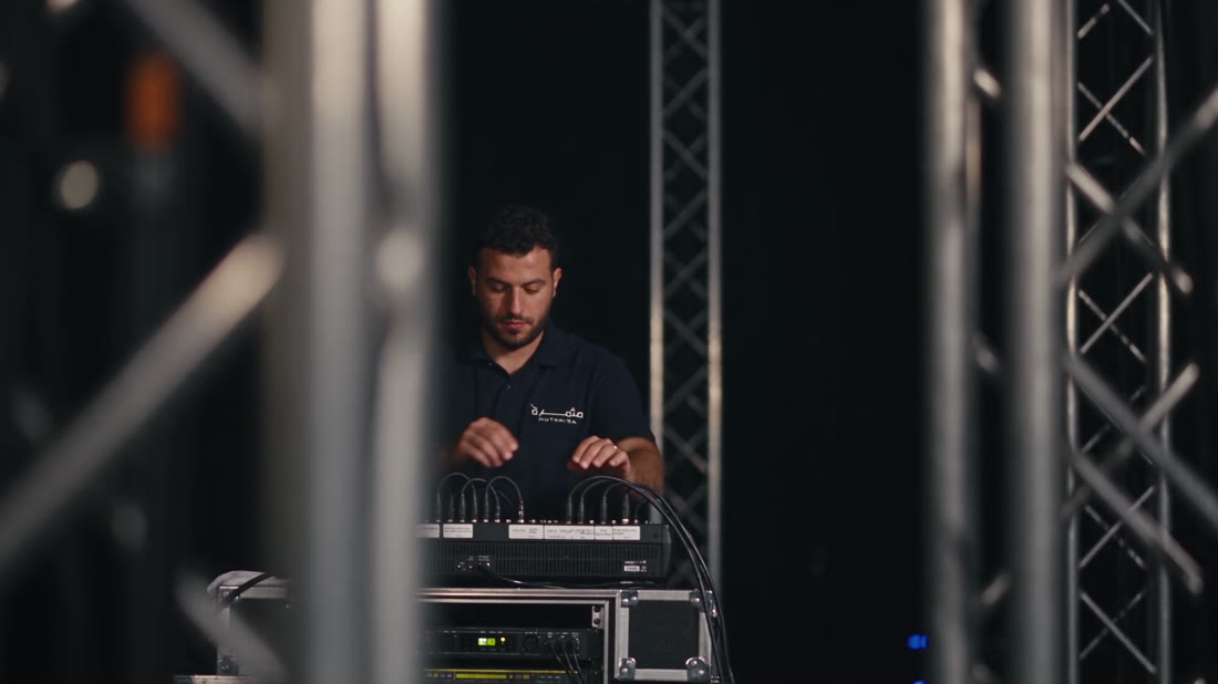 Stage lighting and a technical production position
